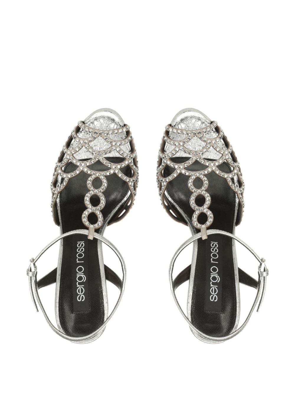 Sergio Rossi sr Mermaid 90 mm sandalen Zilver