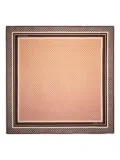 Sergio Rossi scale-pattern silk scarf - Brown