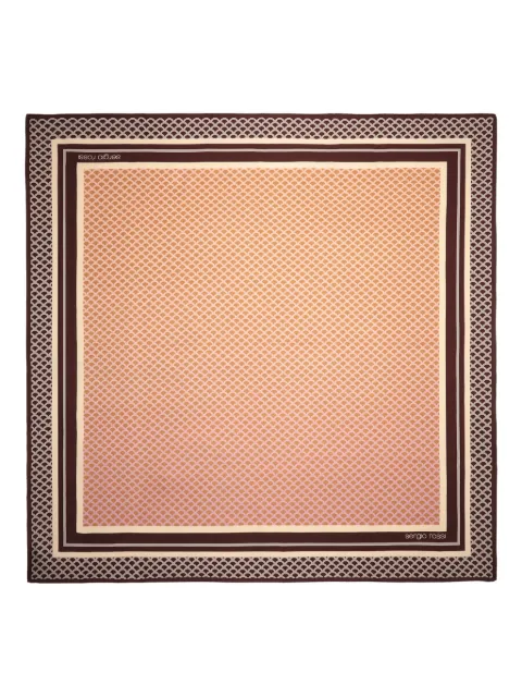 Sergio Rossi scale-pattern silk scarf