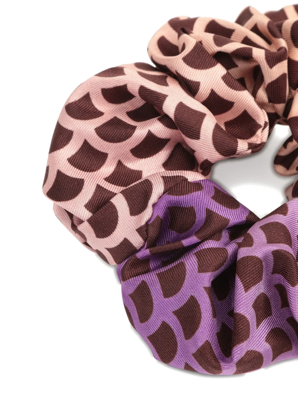 Sergio Rossi scaled-pattern silk hair tie Roze