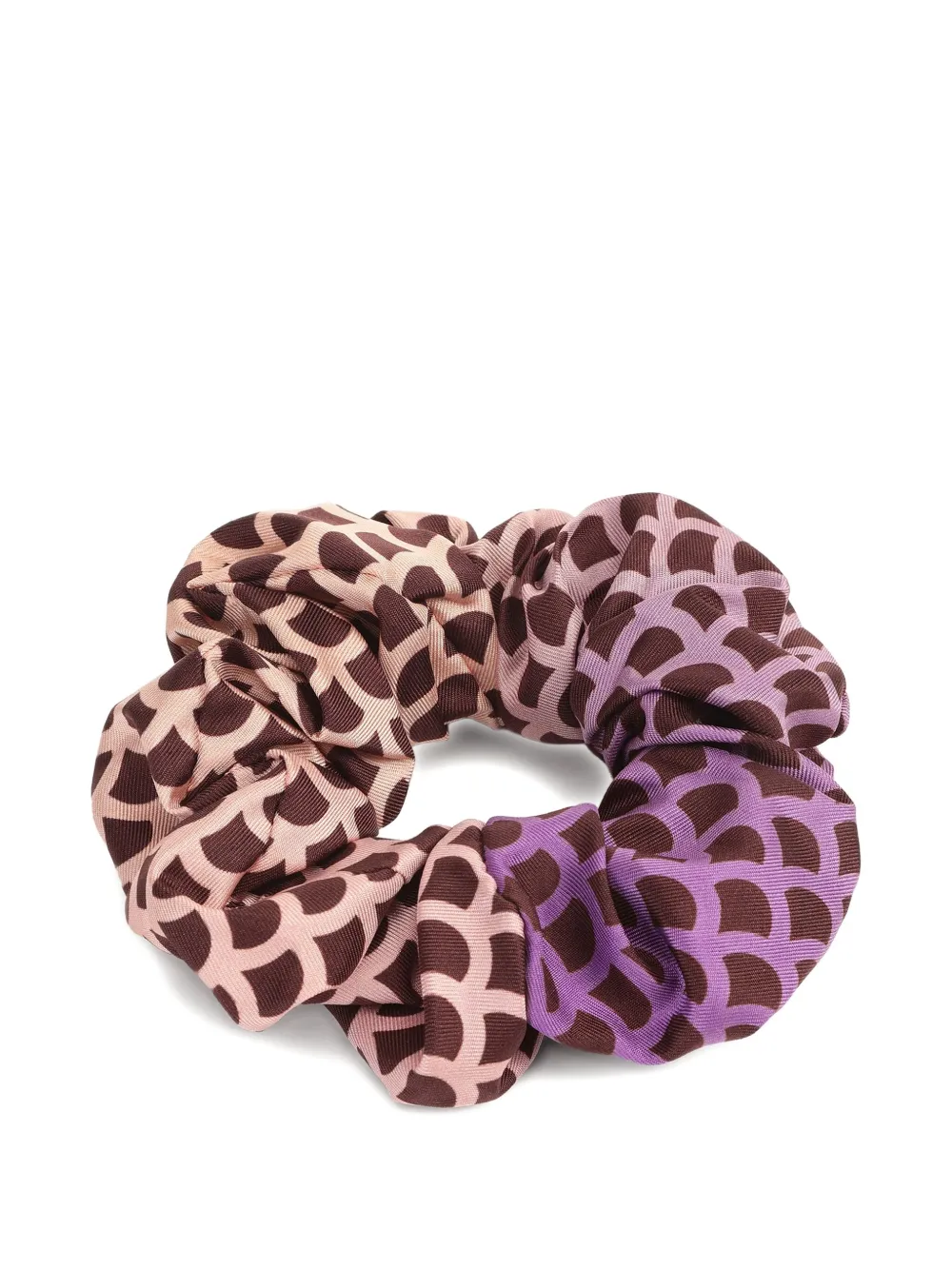 Sergio Rossi scaled-pattern silk hair tie Roze