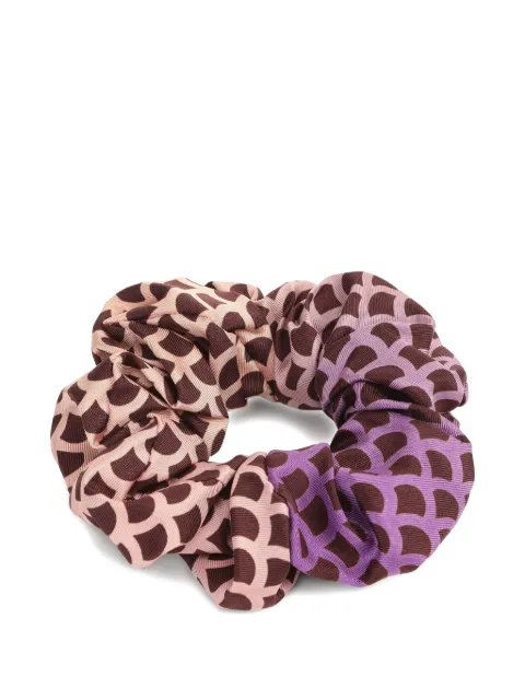 Sergio Rossi scaled-pattern silk hair tie