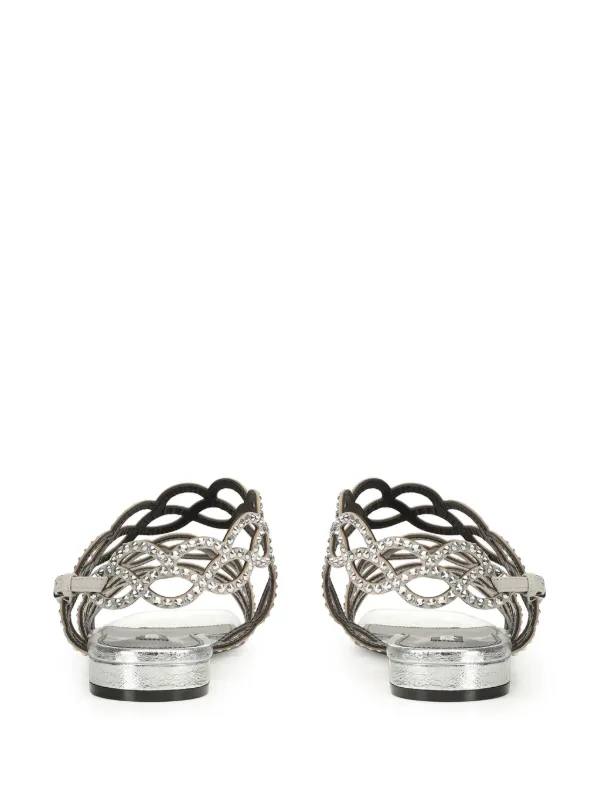 春夏先取り★SS25新作★Sergio Rossi★srMermaid-Sandals Silver Sandals Grey Low heel: 45mm, sr Mermaid - Sandals Silver