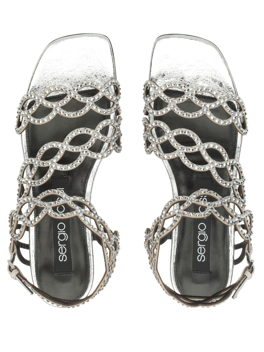 Sergio Rossi sr Mermaid sandalen verfraaid met kristallen Zilver