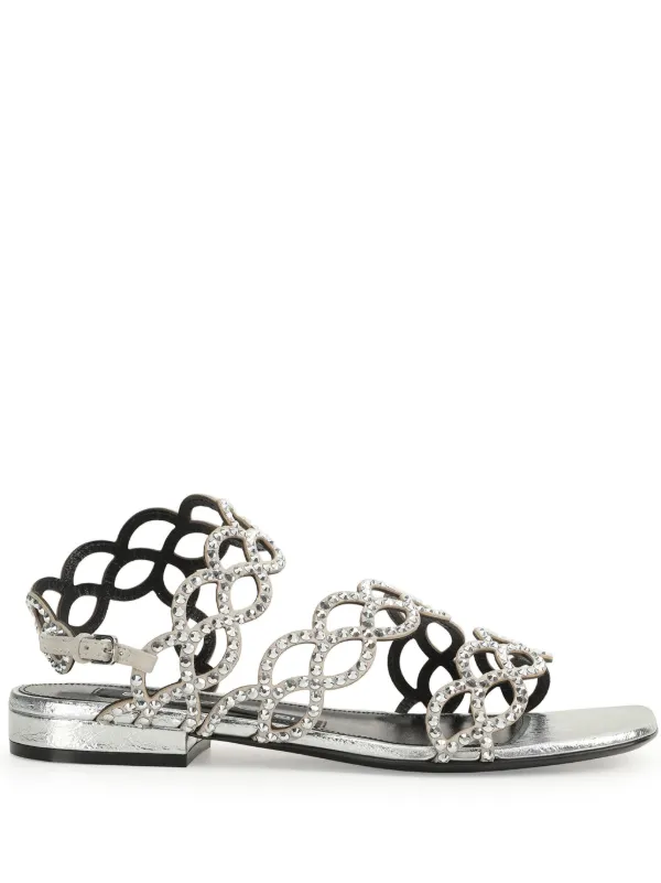【直営店】Sergio Rossi sr Mermaid - Sandals Silver サンダル Sandals Grey High heel: 90mm, sr Mermaid - Sandals Argento