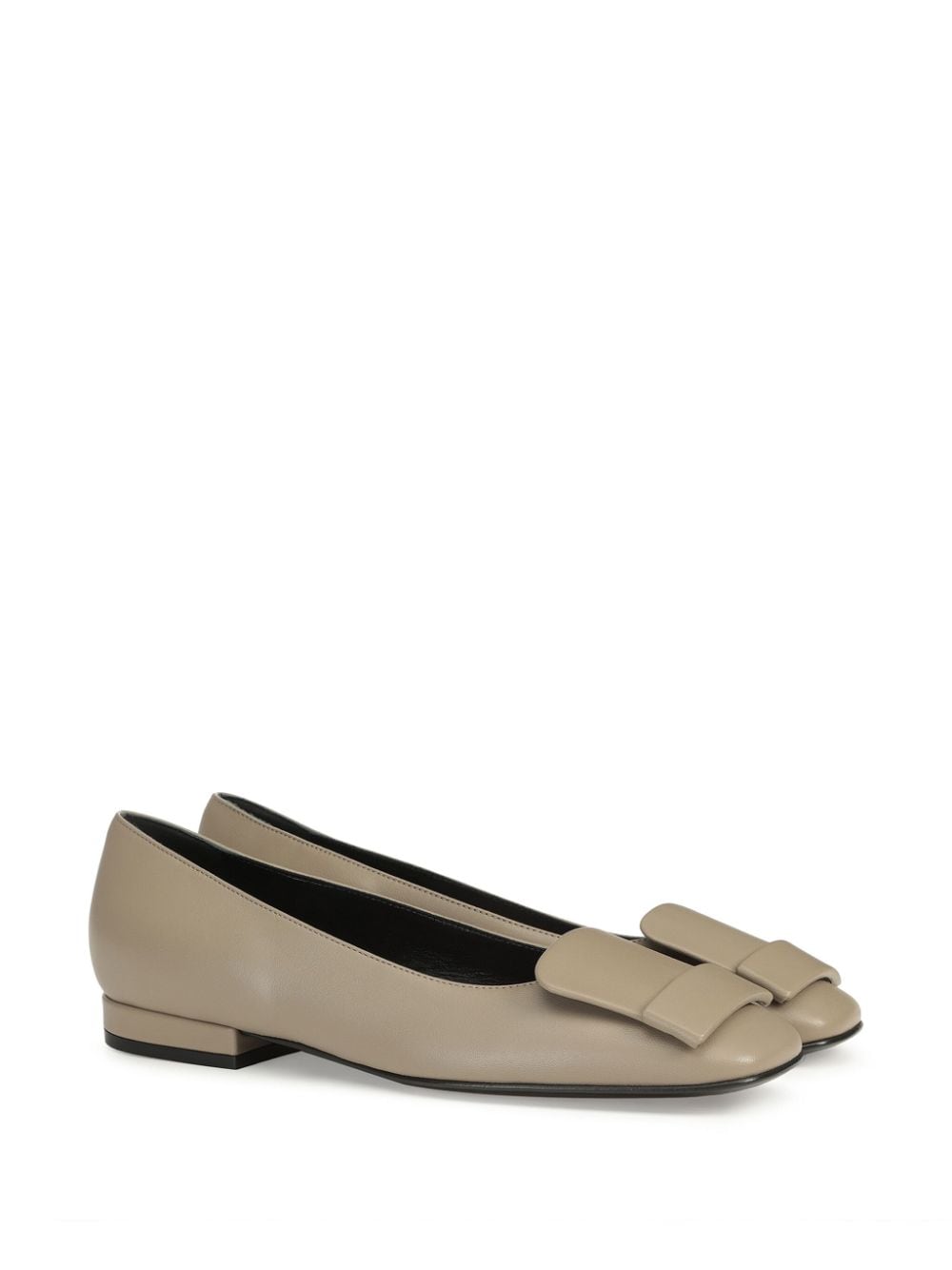 Shop Sergio Rossi Sr1 Ballerina Shoes In Neutrals