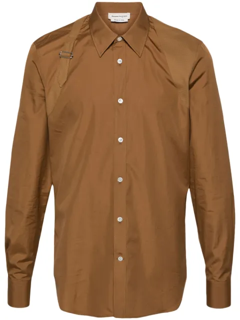 Alexander McQueen Harness cotton shirt Men
