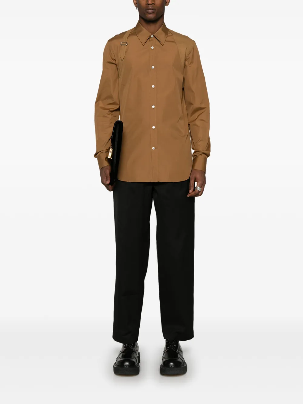 Alexander McQueen Popeline overhemd - Bruin