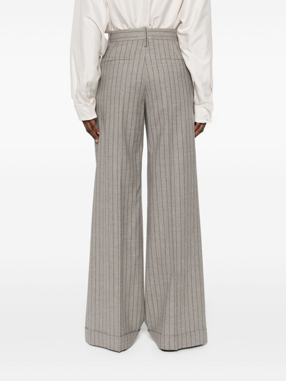 Brunello Cucinelli striped mid-rise tailored trousers Women