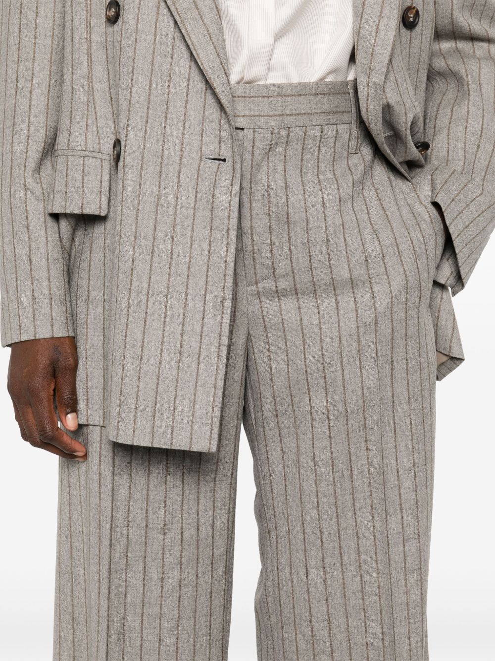 Brunello Cucinelli striped mid-rise tailored trousers Women