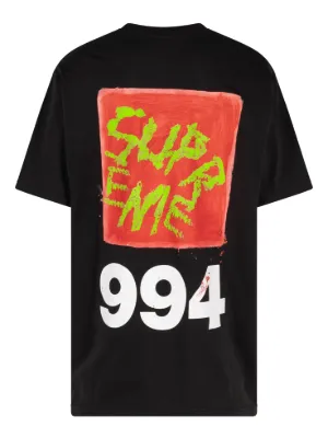 Supreme x Kaws Chalk Logo T-shirt | Black | FARFETCH