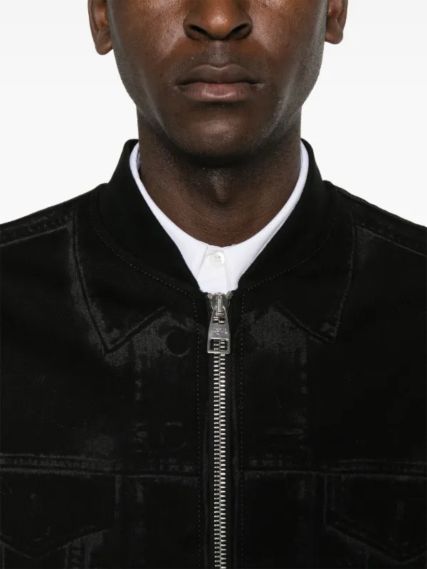 Alexander McQueen Denim Bomber Jacket | Black | FARFETCH