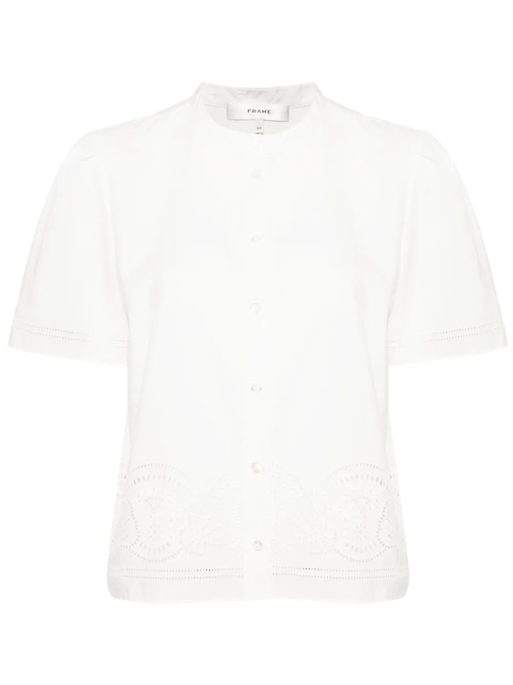 embroidered poplin shirt