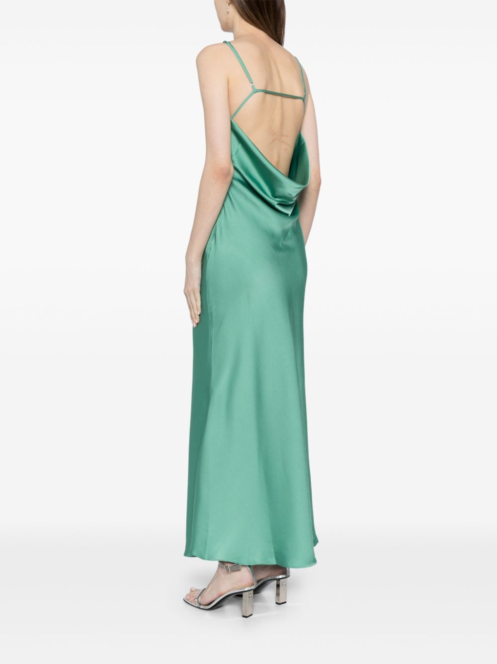 Shop Misha Vida Slip Maxi Dress In Green