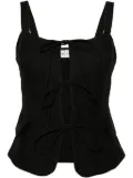casa raki Dona linen waistcoat - Black