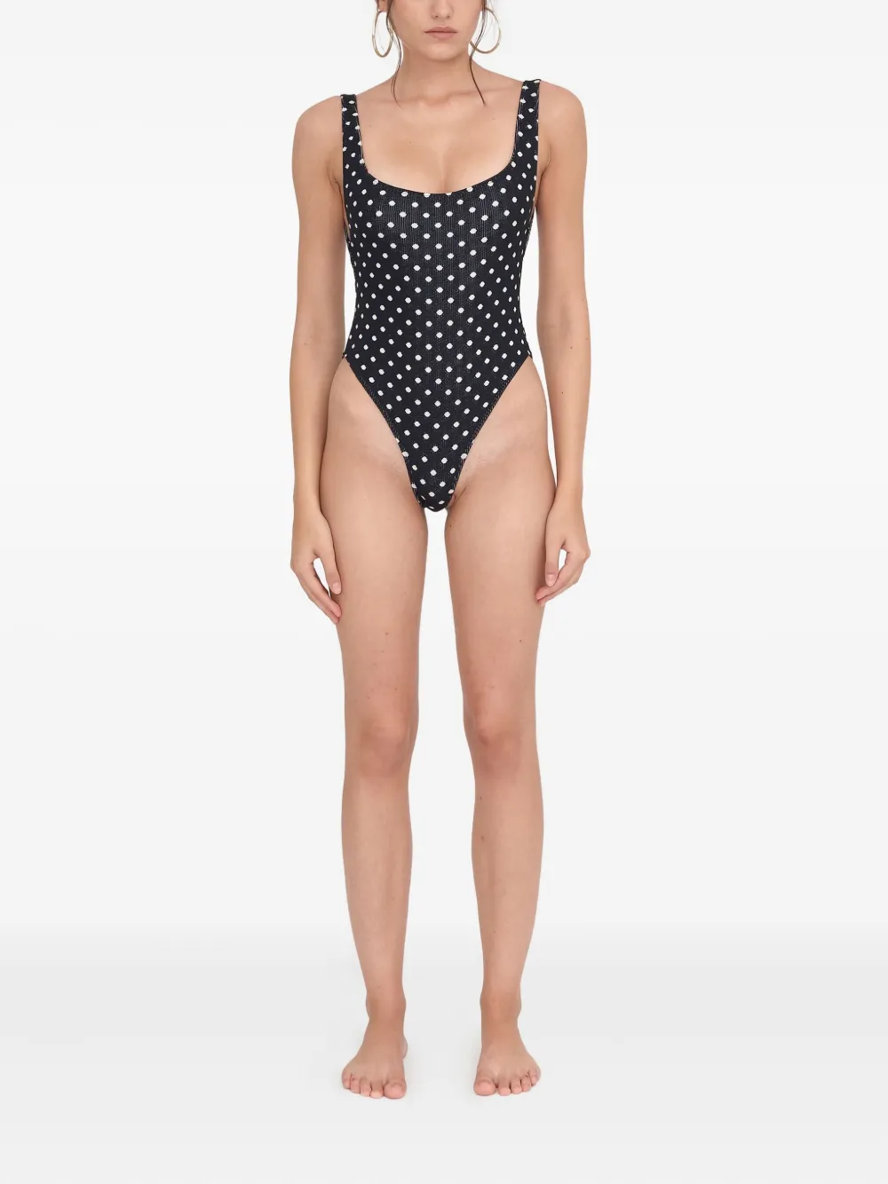 Leslie Amon Cindy polka-dot swimsuit | Black | Image 1