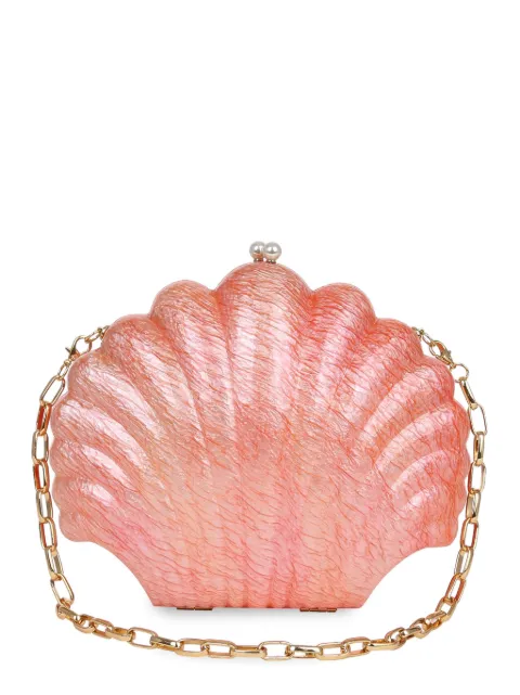 ESTILÉ Seashell chain-link clutch bag 