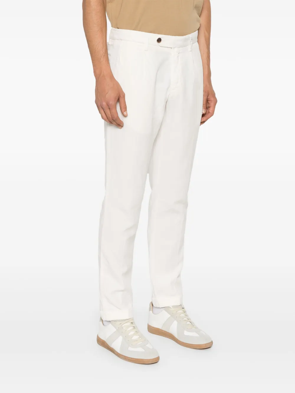 Myths Zeus Slim-cut Chino Trousers In White