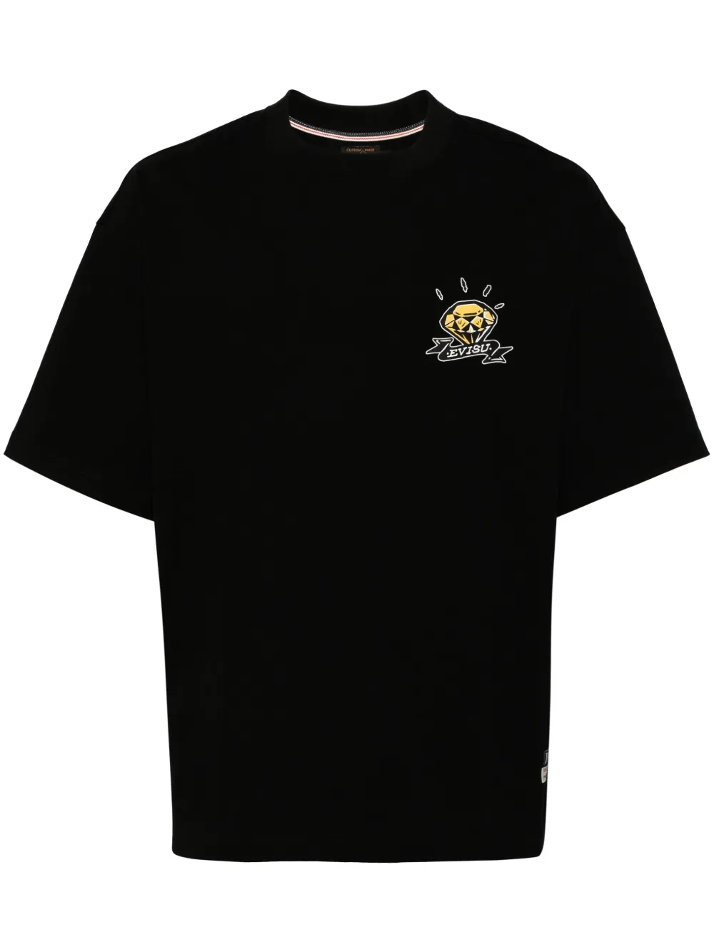 EVISU Katoenen T-shirt met print Zwart