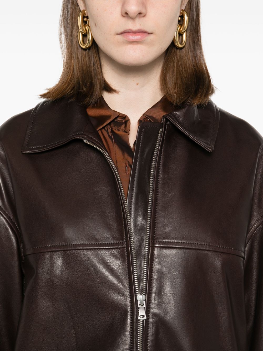 Shop Nour Hammour Layne Jacket In Brown