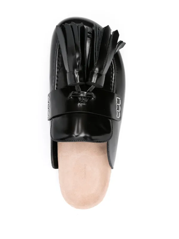 【JW ANDERSON】 パウミュールヒール ブラック レザー JW Anderson＞PAW LEATHER MULES/ミュール