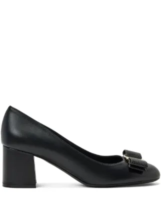 24AW new/FERRAGAMO ブリア装飾レザーパンプス Pumps Black Ferragamo 60mm logo-plaque Leather Pumps | Black | FARFETCH