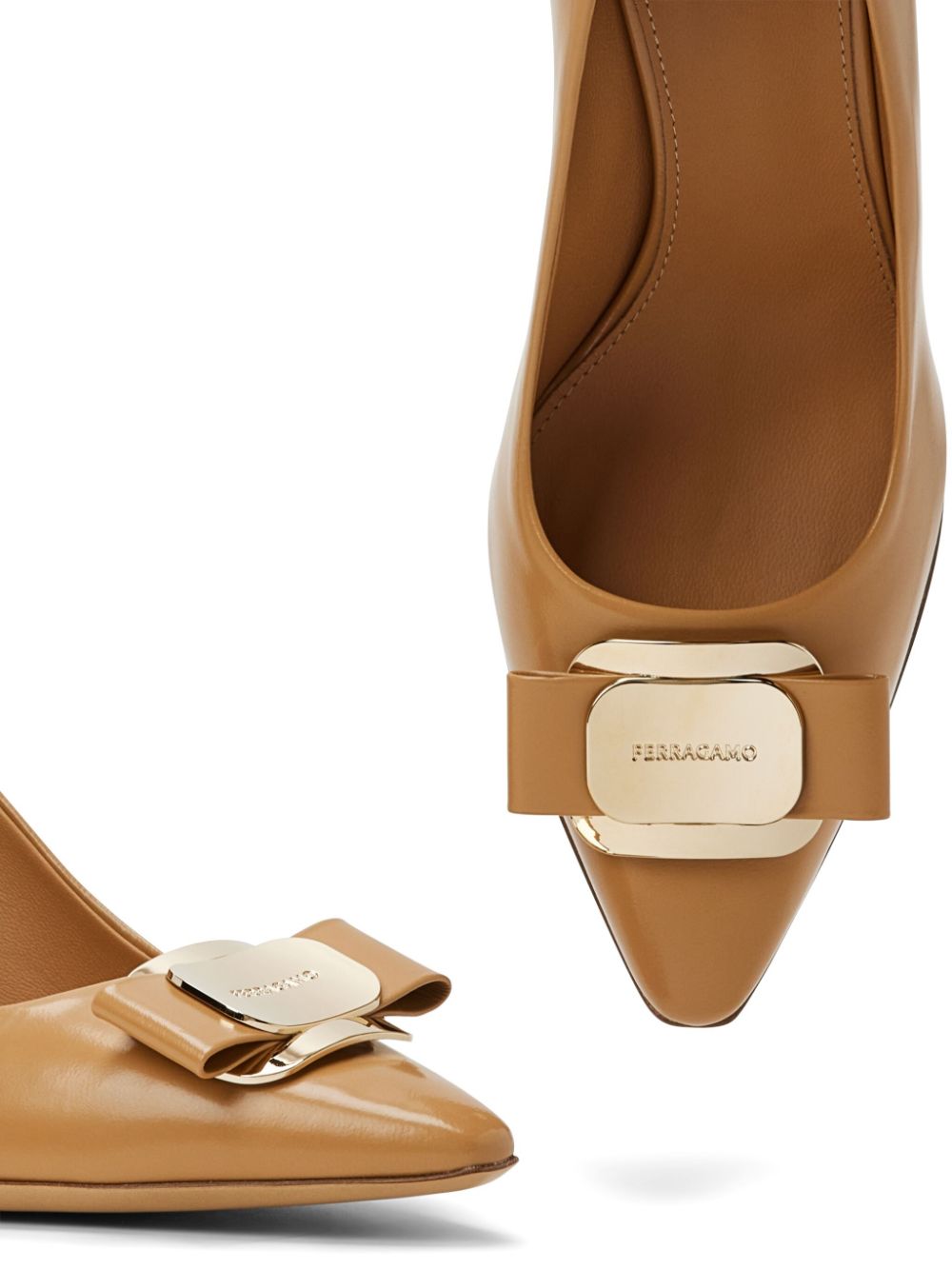 Ferragamo New Vara 85mm lambskin pumps Neutrals