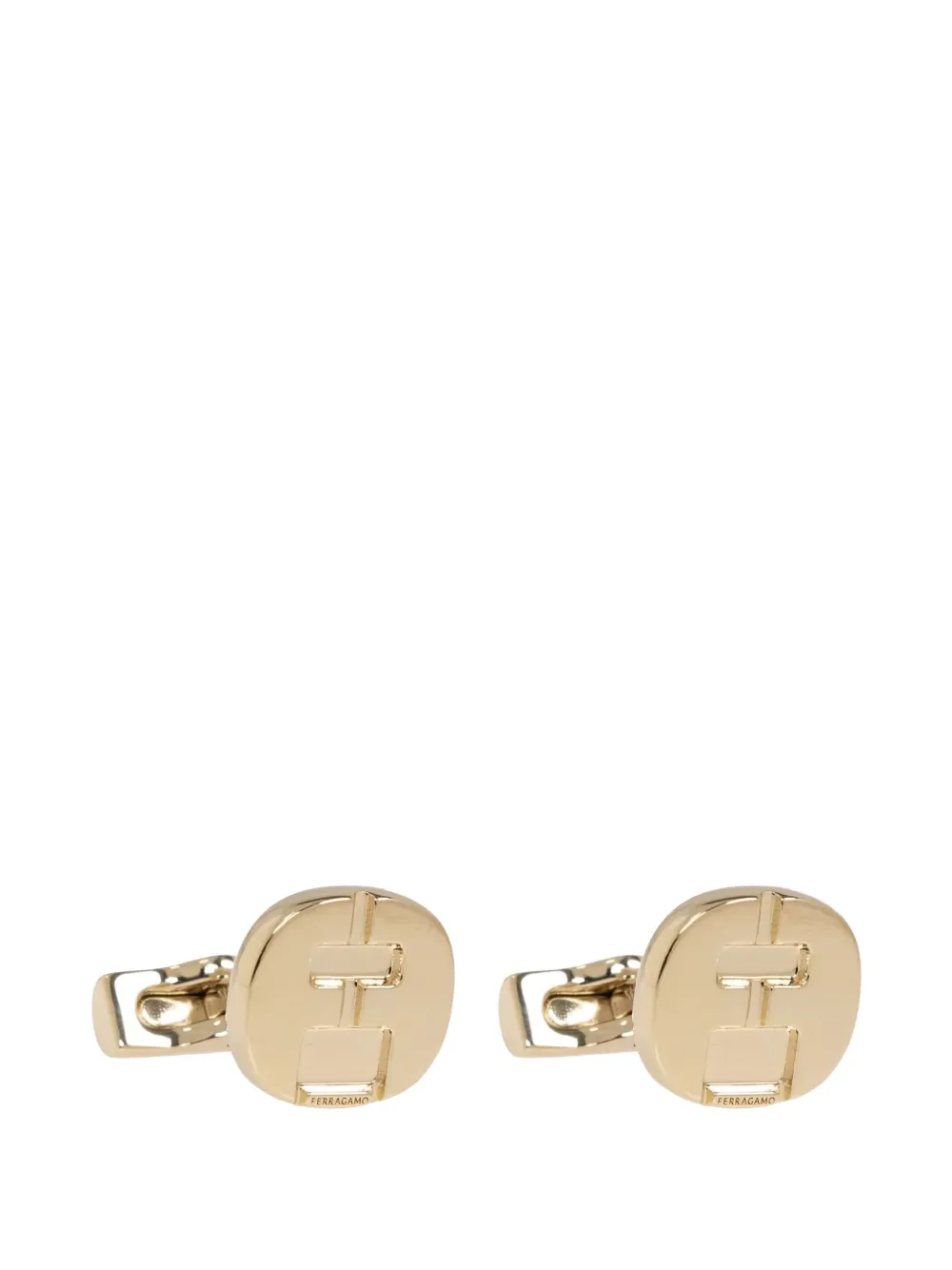 Ferragamo logo标牌袖扣 | 金色 | Image 1