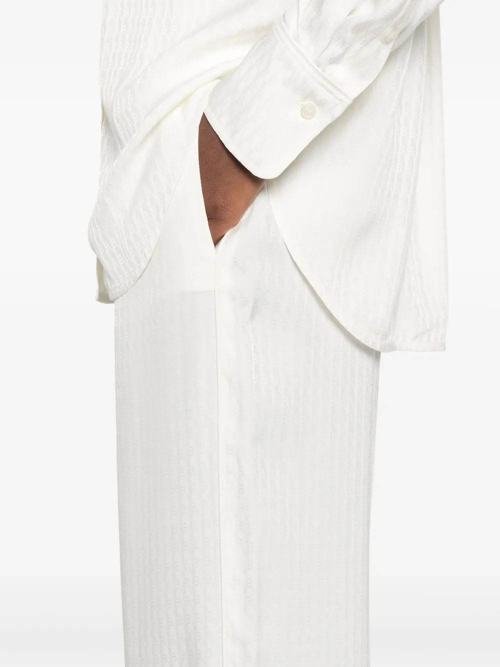 Victoria Beckham Broek met monogram Wit