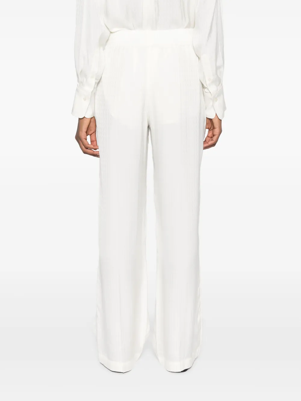 Victoria Beckham Broek met monogram Wit
