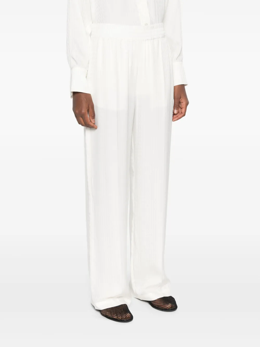 Victoria Beckham Broek met monogram Wit