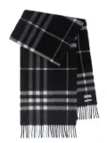 Burberry check cashmere scarf - Black