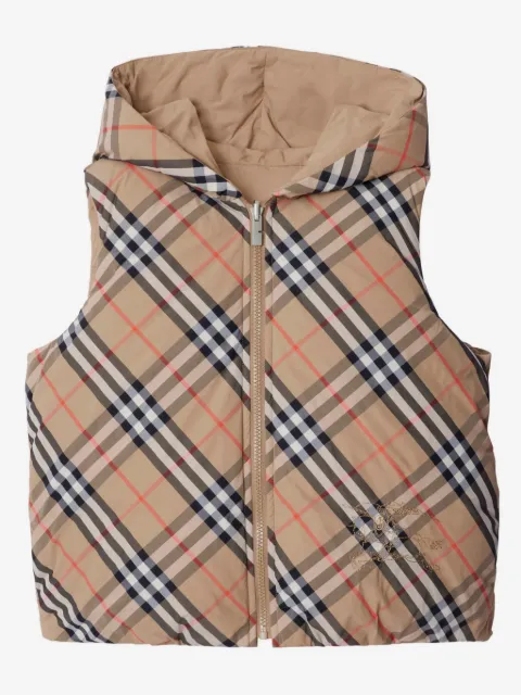 Burberry Kids reversible check-pattern padded gilet