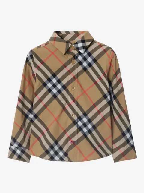 Burberry Kids checked cotton shirt