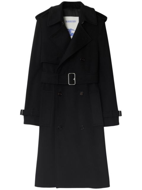 Burberry notched-lapel cashmere trench coat Women