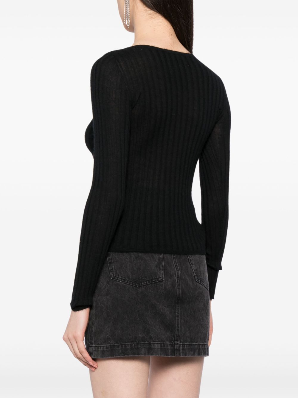 CHANEL 1997 ribbed cashmere-silk jumper Women