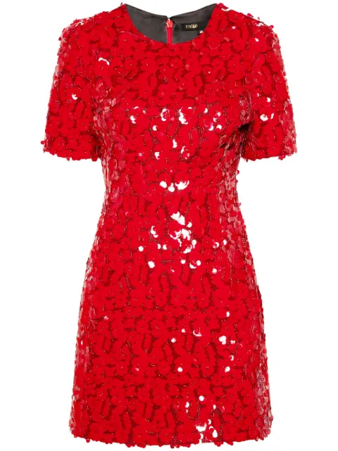Maje floral-print sequinned mini dress Women