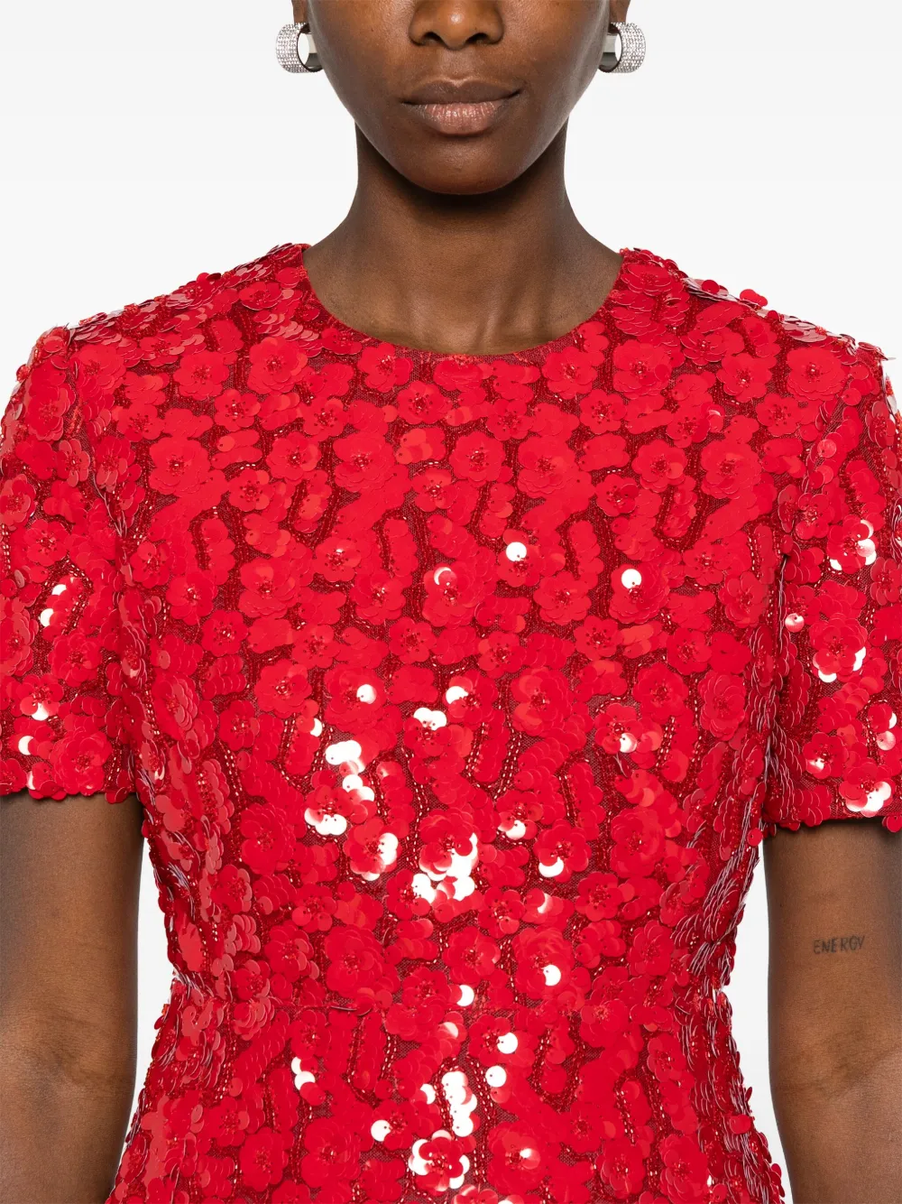 Affordable Maje floral-print sequinned mini dress Women