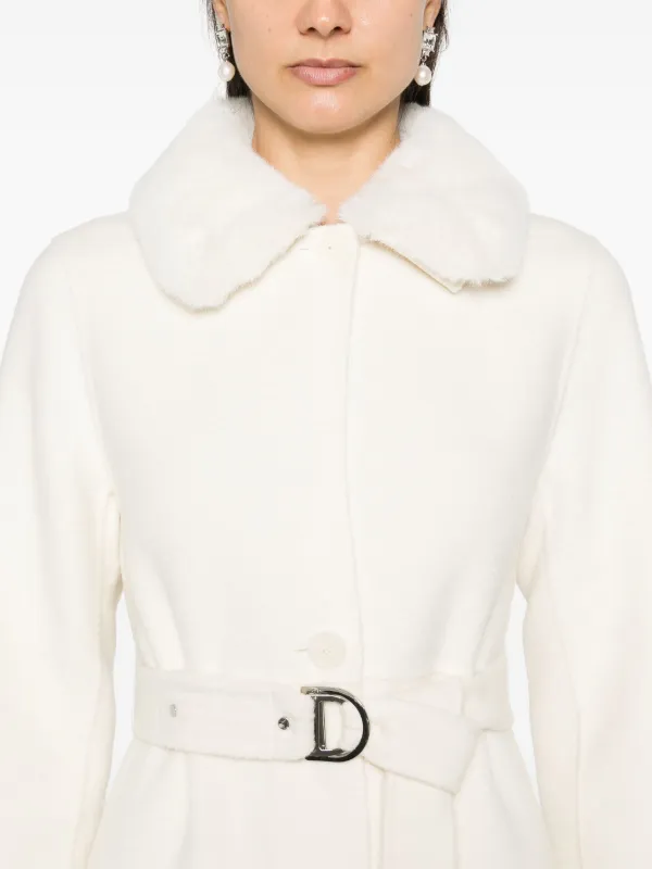 大学生協 割引 Maje removable-collar FARFETCH | White | Coat ジャケット・アウター