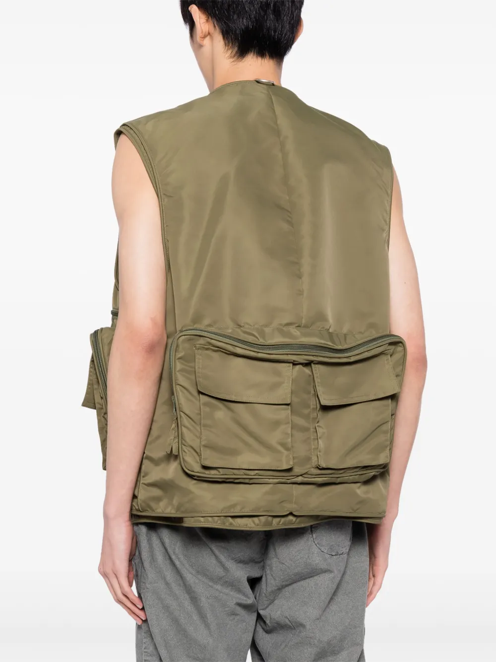Hed Mayner Bodywarmer met meerdere zakken Groen