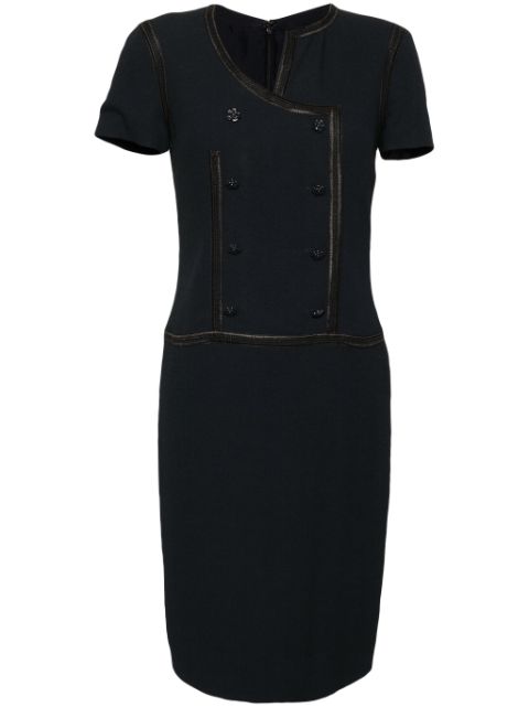 HOT SALE CHANEL 2002 double-breasted dress Women