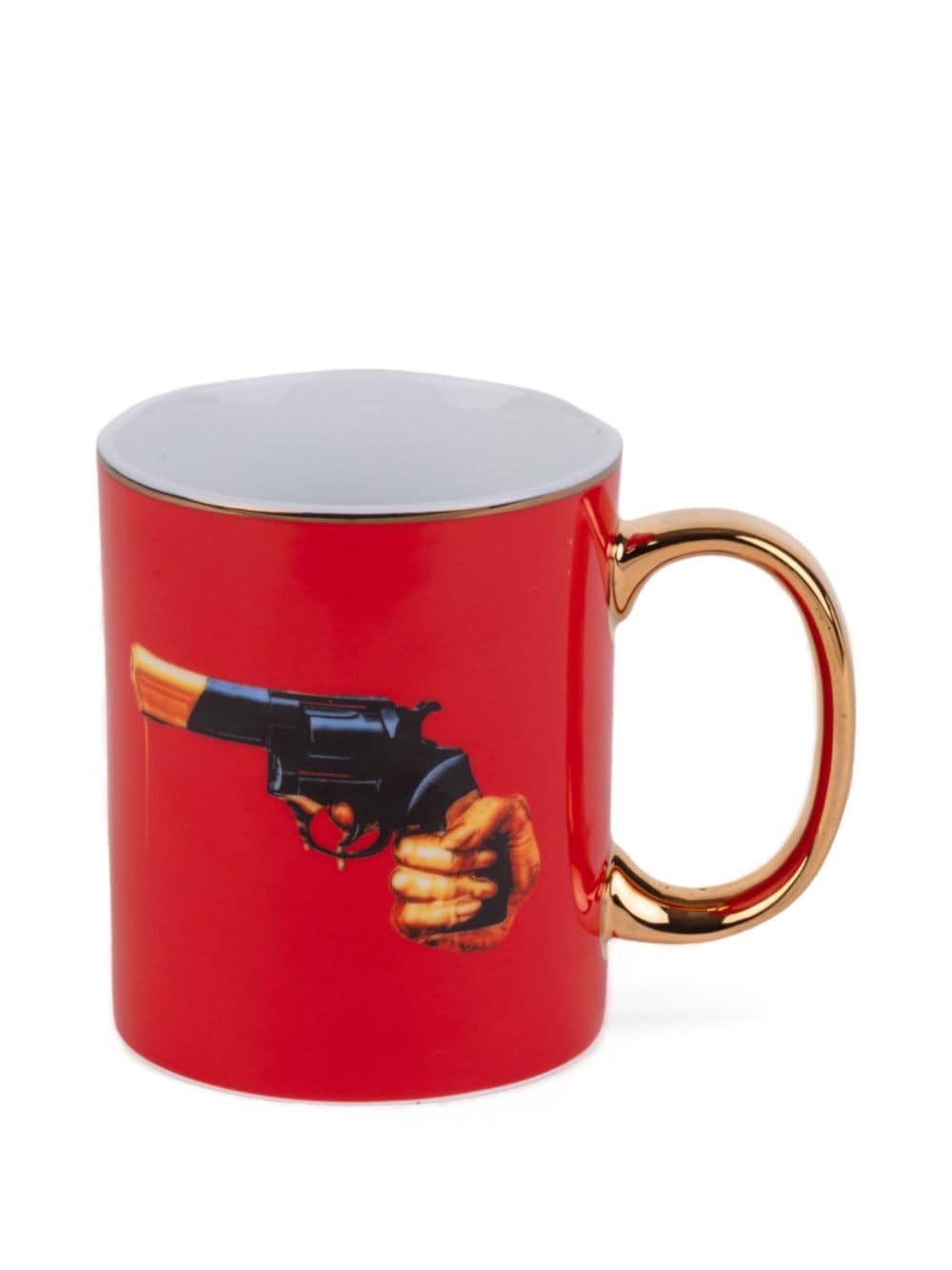 Shop Seletti X Toiletpaper Revolver Porcelain Mug In Red