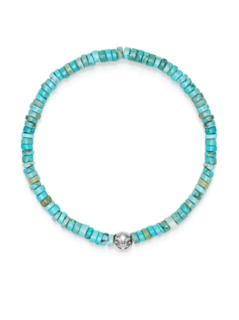 Nialaya Jewelry armbånd med turkis perler og indgraveret logo