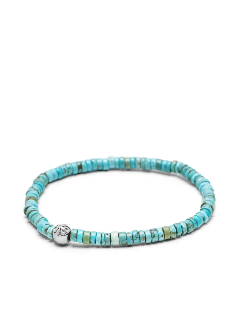 Nialaya Jewelry turquoise beads logo-engraved bracelet | Image 2