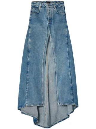 JEAN PAUL GAULTIER ゴルチェ デニム Denim asymmetric 1072587 JEAN PAUL GAULTIER Asymmetric denim shorts | NET-A-PORTER