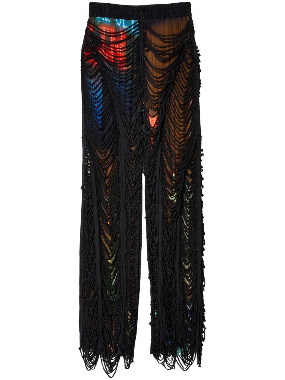 Jean Paul Gaultier crochet-knit wide-leg trousers - Marrone