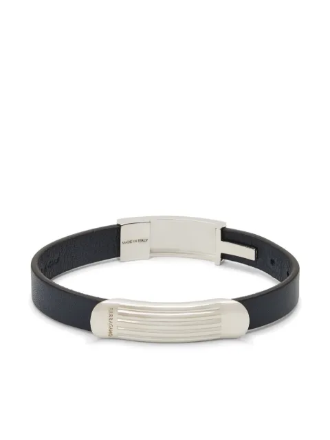 Ferragamo bracelet en cuir à logo gravé