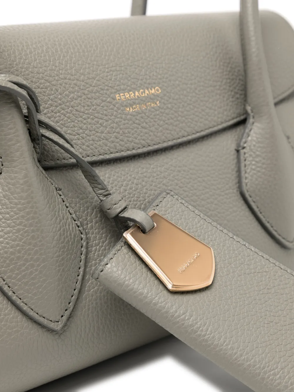 Ferragamo Leren schoudertas Grijs