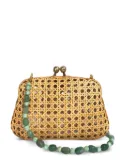SERPUI Blair beaded-strap clutch bag - Neutrals