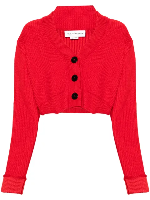 Victoria Beckham cardigan crop à col v